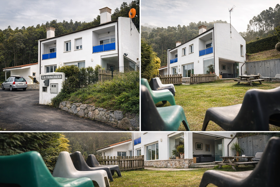 Rompiente Norte Surfcamp La Trinchera vistas a la playa y entorno natural en Asturias